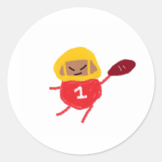 Travis Kale Spudball Classic Round Sticker