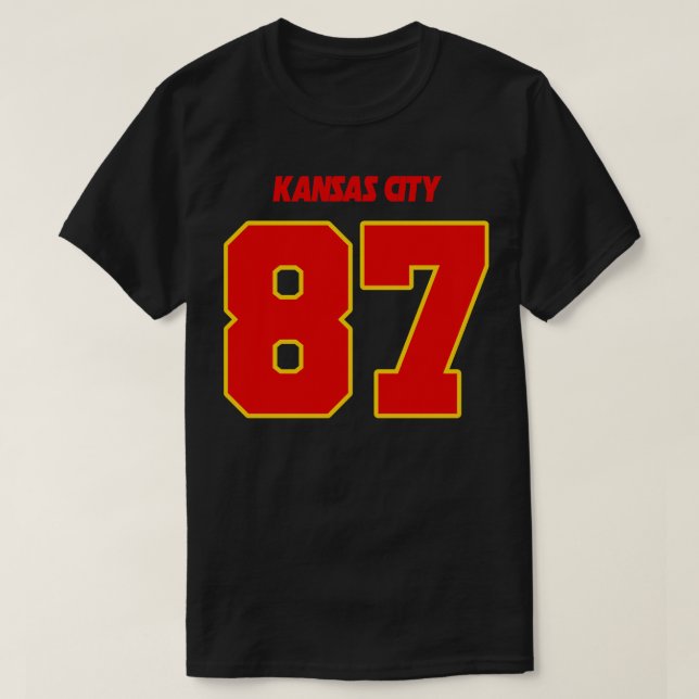 Travis Kelce Jersey FrontBack Print 1 T-Shirt (Design Front)