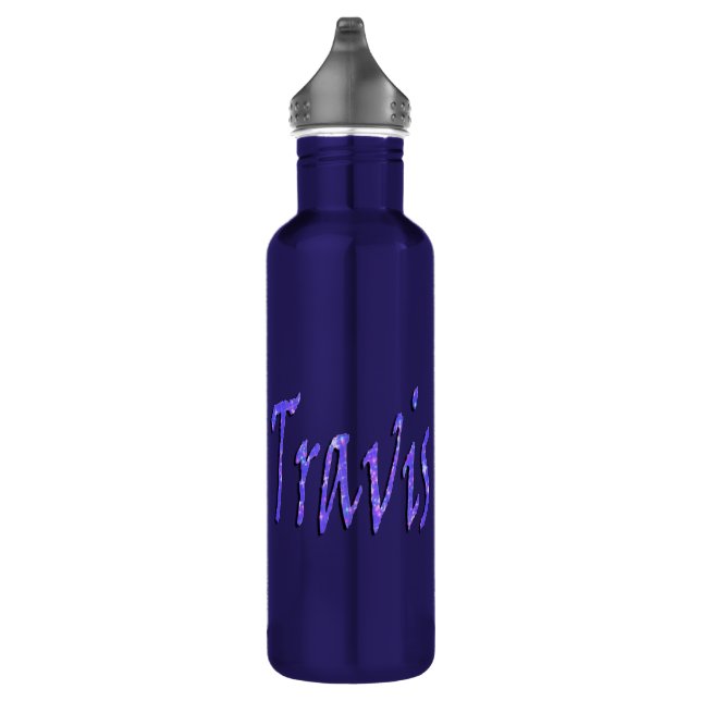 Travis, Name, Logo, 710 Ml Water Bottle (Right)