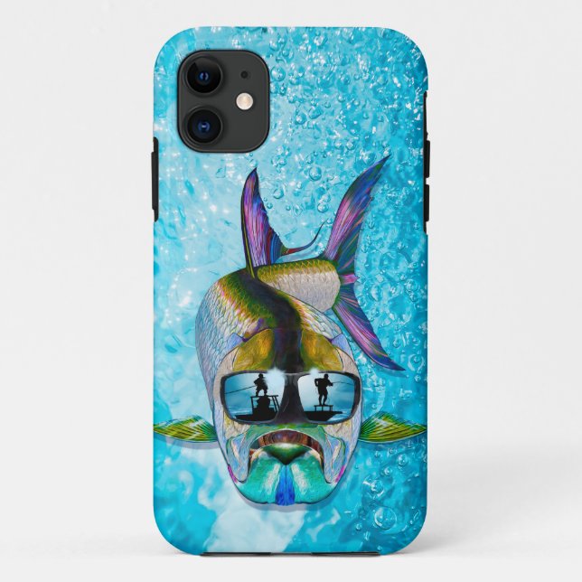 Travis Tarpon Sunglasses on Case-Mate iPhone Case (Back)