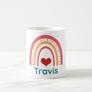 Travis Vintage Boho Rainbow Coffee Mug