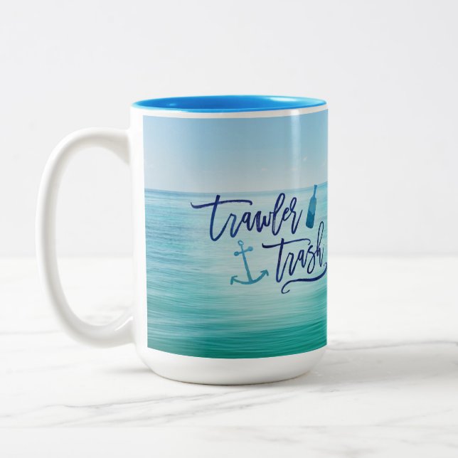 Trawler Trash - (This might be rum) Two-Tone Coffee Mug (Left)