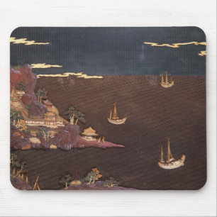 Tray with marine scene mouse mat