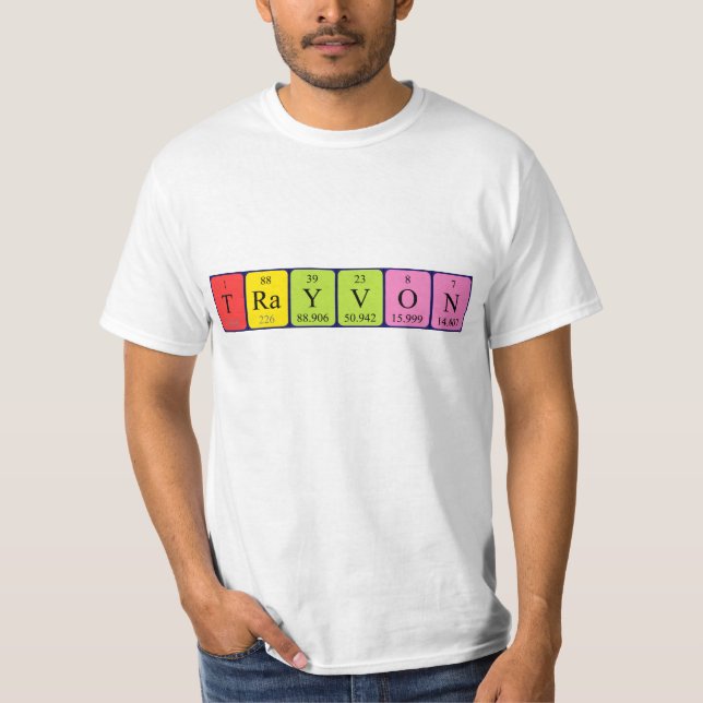 Trayvon periodic table name shirt (Front)