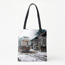 TRC Neon streetcar at stn Medium Shoulder Tote