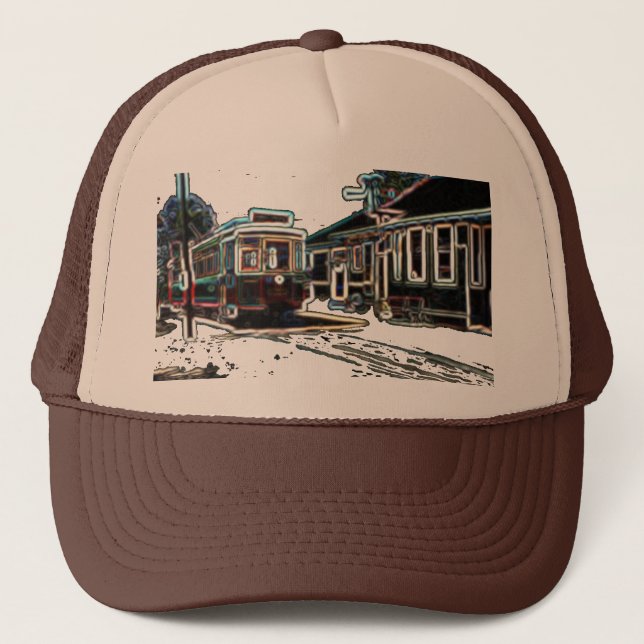 TRC Neon streetcar at stn Trucker Hat (Front)