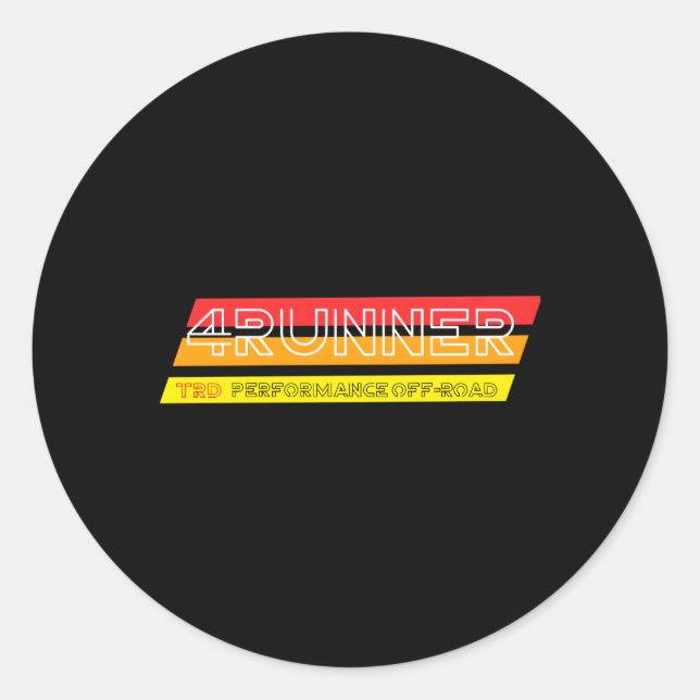 Trd Perforce Off-Road 4Runner Classic Round Sticker (Front)