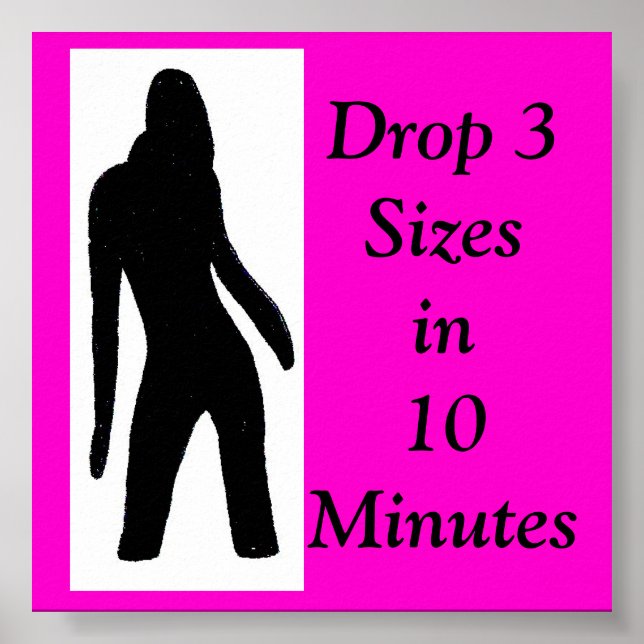 tre2 lady logo, Drop 3 Sizesin10 Minutes Poster (Front)