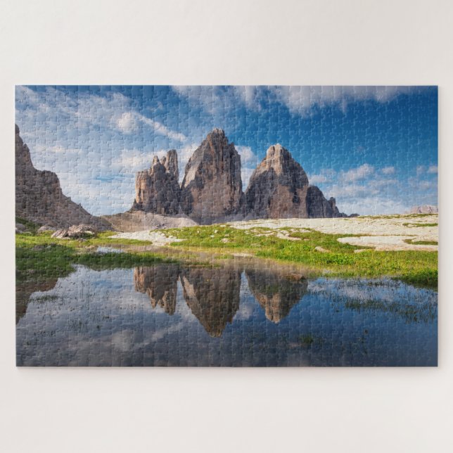 Tre Cime di Lavaredo/Drei Zinnen Dolomite mountain Jigsaw Puzzle (Horizontal)