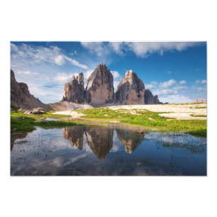 Tre Cime di Lavaredo/Drei Zinnen Dolomite mountain Photo Print