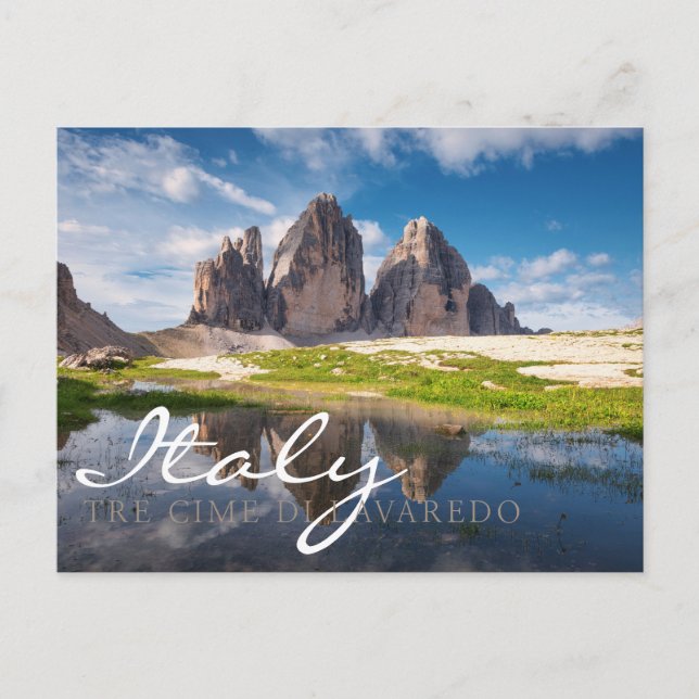 Tre Cime di Lavaredo/Drei Zinnen Dolomite mountain Postcard (Front)