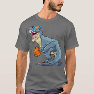Tre Dinosaur Basketball Cute Sport Toddler Player T-Shirt
