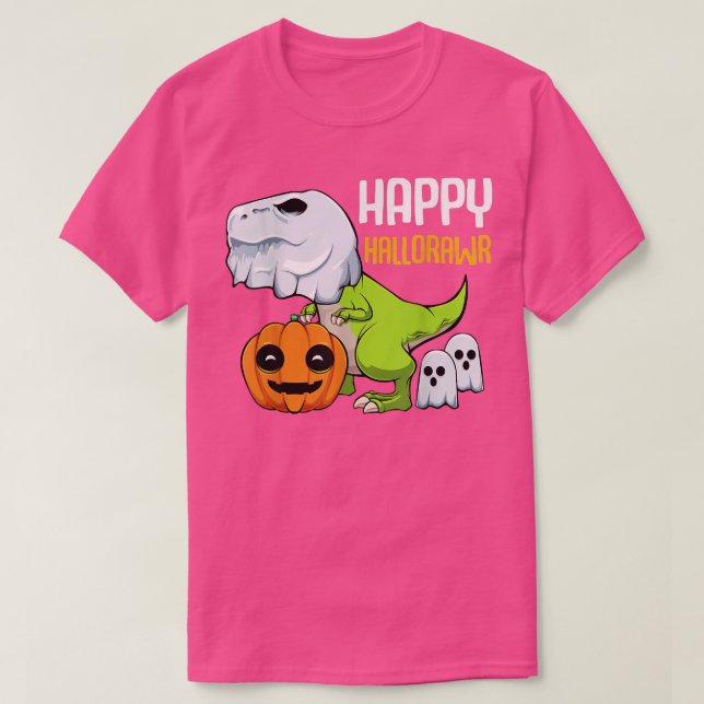 TRe Ghost Lazy Halloween Costume Dinosaur Pun Pump T-Shirt (Design Front)