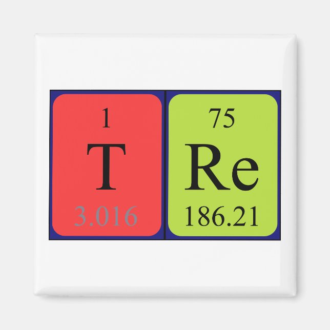 Tre periodic table name magnet (Front)