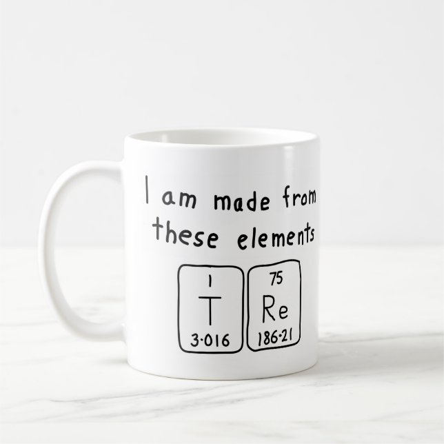 Tre periodic table name mug (Left)