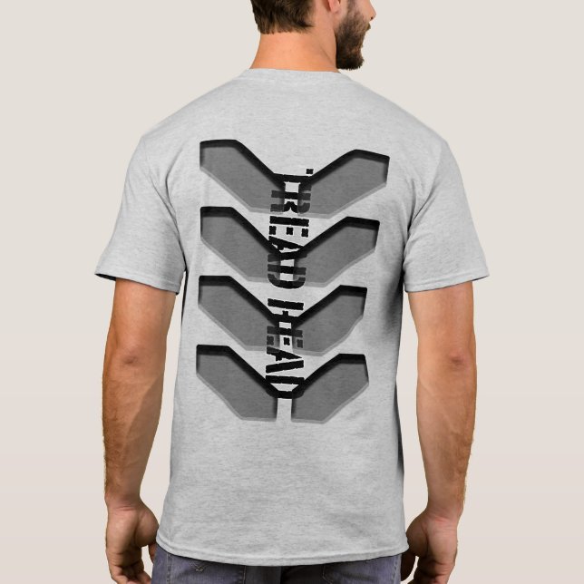 "TREAD HEAD" in Grey T-Shirt (Back)