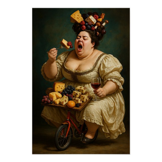 "Tread Lightly, Eat Heavily" Surreal Art Work Poster (Front)