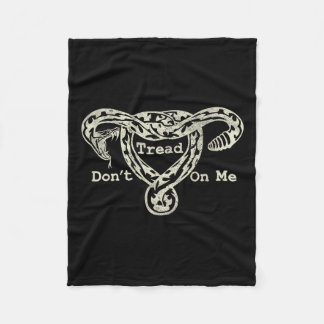 Tread On Me Uterus Snake Pro Roe Feminist Fleece Blanket