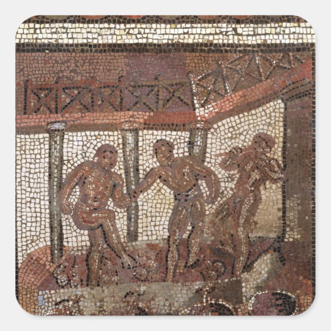 Treading grapes, from Saint-Roman-en-Gal Square Sticker (Front)