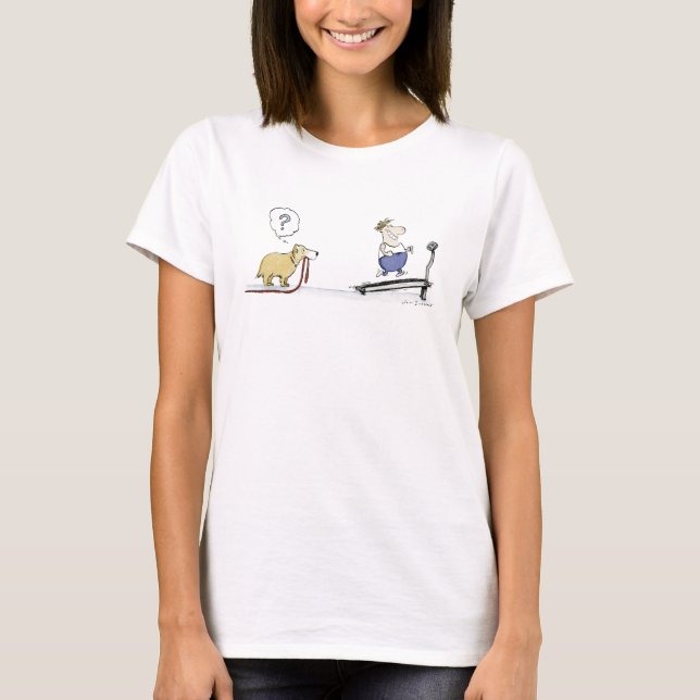 Treadmill Cartoon T-Shirt (Front)