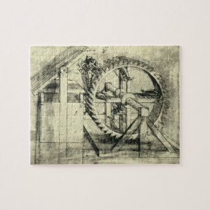 Treadmill Powered Crossbow by Leonardo da Vinci Jigsaw Puzzle