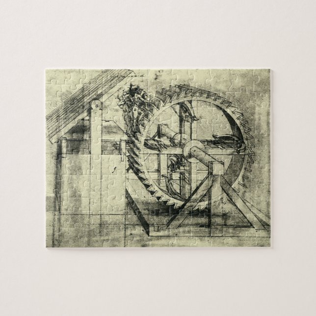 Treadmill Powered Crossbow by Leonardo da Vinci Jigsaw Puzzle (Horizontal)