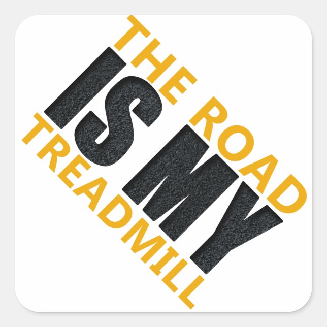 Treadmill Square Sticker (Front)
