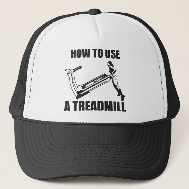 Treadmill - Women's Funny Novelty Workout Trucker Hat (Front)