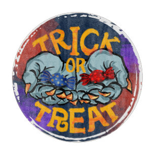 Treak or Treat Scary Halloween Pumpkin   Cutting Board