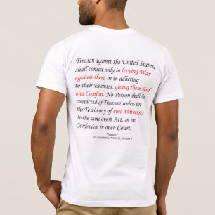 Treason in Article III Section 3 Men's T-shirt
