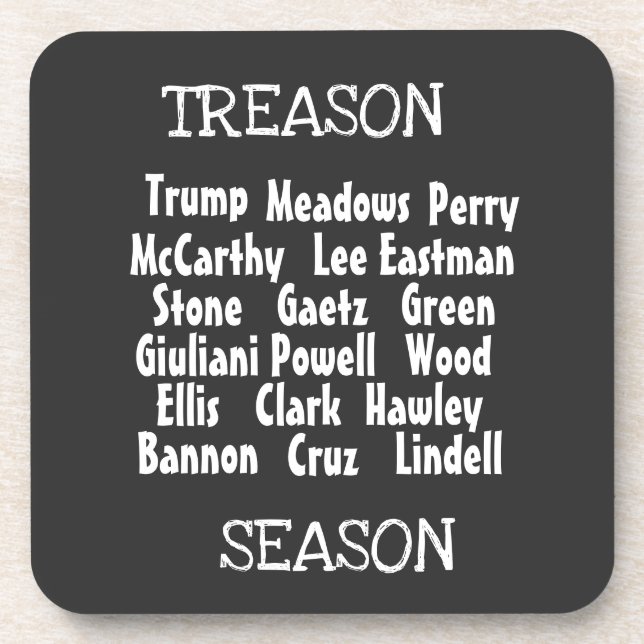 Treason Season Beverage Coaster (Front)