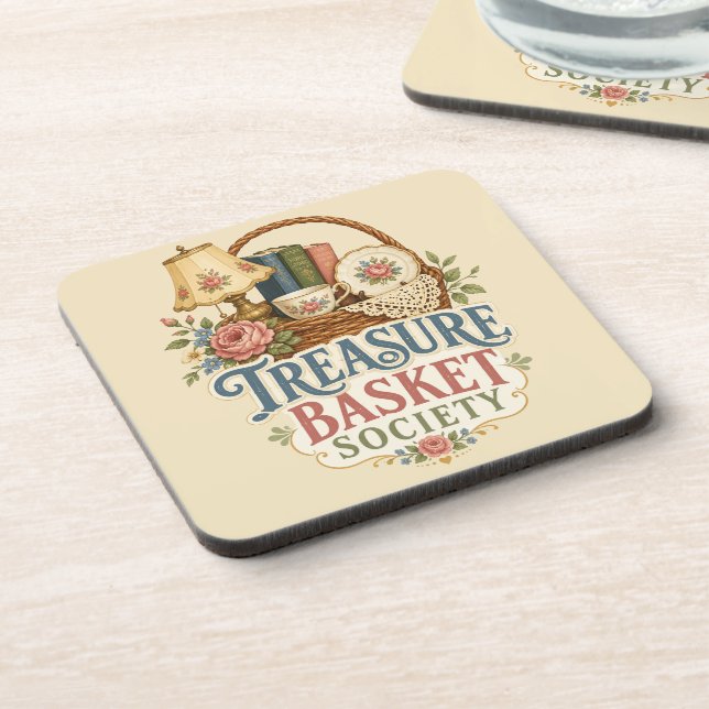 Treasure Basket Society Cottagecore Coaster (Left Side)