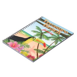 Treasure Beach Jamaica travel poster Notebook