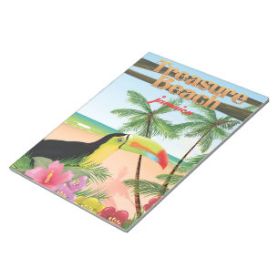 Treasure Beach  Jamaica travel poster Notepad