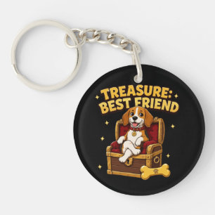 Treasure Best Friend Beagle Dog Key Ring
