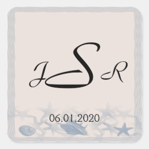 Treasure by the Sea Monogram Sticker