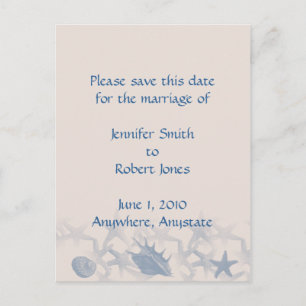 Treasure by the Sea Save the Date, postcard