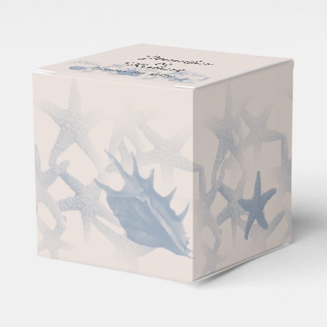 Treasure by the Sea Wedding Favour Box (Front Side)