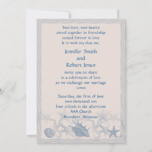 Treasure by the Sea Wedding Invitation
