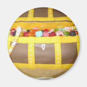Treasure chest cake magnet