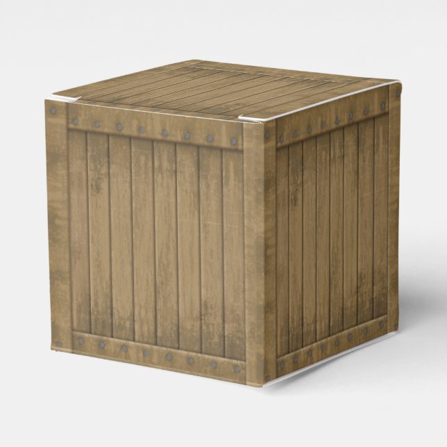 Treasure chest crate Favour Box (Front Side)