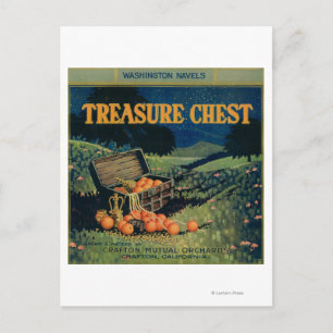 Treasure Chest (field version) Orange Label Postcard