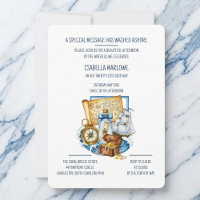 Treasure Chest Map Boat Birthday Invitation