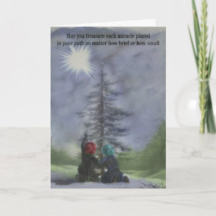 Treasure each miracle Christmas card