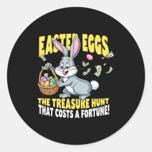 Treasure Hunt Easter Eggs Funny T Shirt Classic Round Sticker