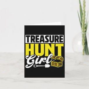 Treasure Hunt Girl Hunter Treasures Hunting Treasu Card