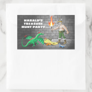 Treasure Hunt Party Birthday Rectangular Sticker