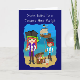 Treasure Hunt Party Invitation Card