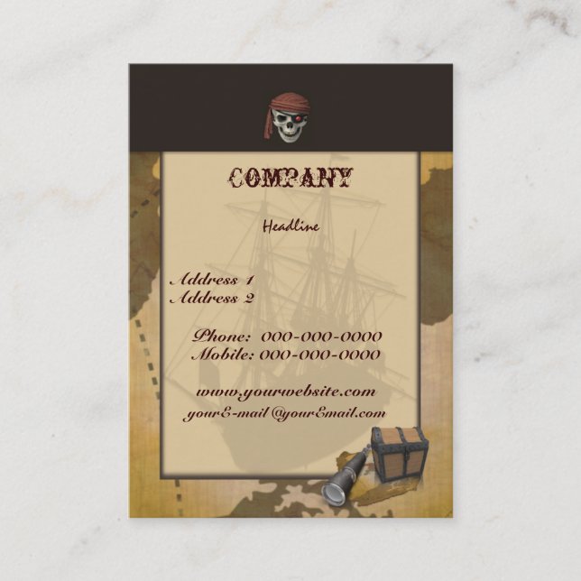 Treasure Hunt -Skull- Business Card (Front)