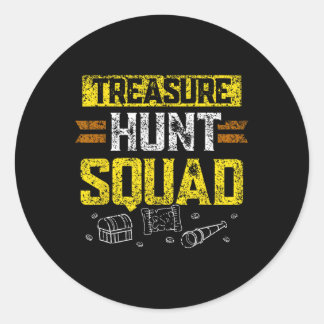 Treasure Hunt Squad Hunter Treasures Hunting Treas Classic Round Sticker